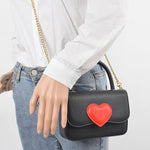 Enamel Top Handle Bag: Black | WILD FLIER GIFTS AND APPAREL