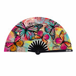 Flutter By Butterfly Super Blacklight Reactive Folding Fan: MULTI / O/S | WILD FLIER GIFTS AND APPAREL