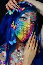 Avatar Pink & Blue Tiara Crystal Face Jewels: MULTI / O/S | WILD FLIER GIFTS AND APPAREL