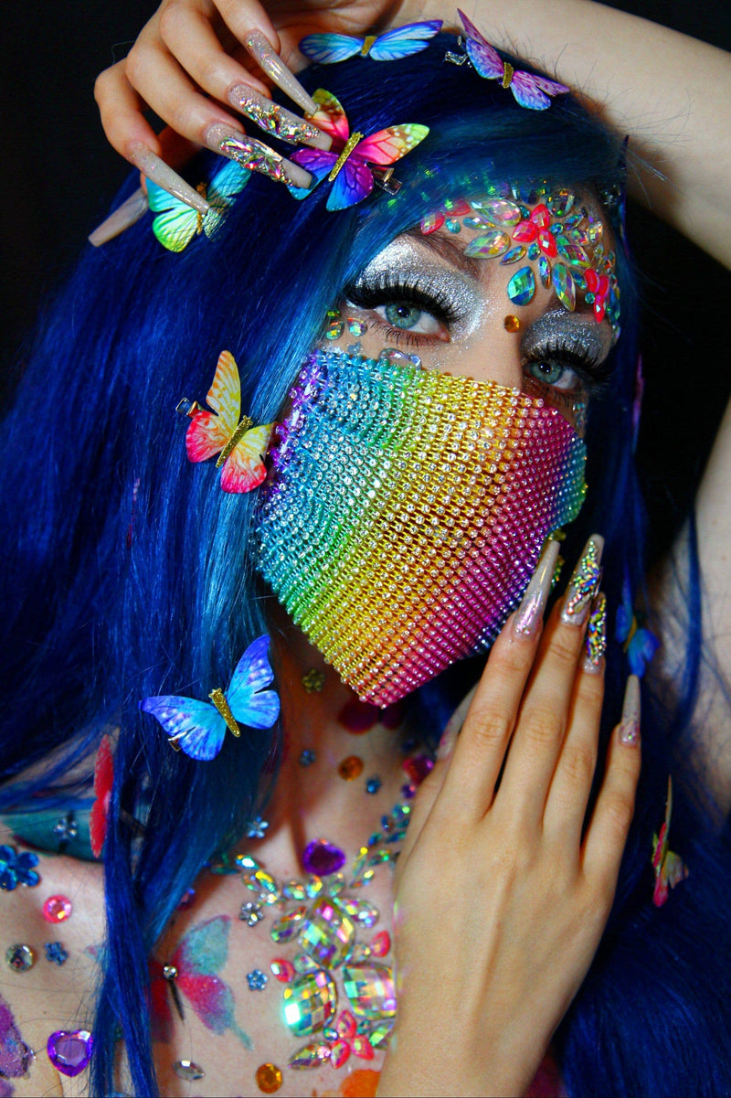 Avatar Pink & Blue Tiara Crystal Face Jewels: MULTI / O/S | WILD FLIER GIFTS AND APPAREL