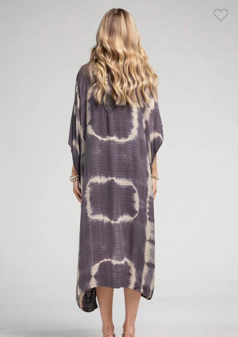 Macchia di Ruggine Tie Dye Kimono With Crochet Accent - WILD FLIER GIFTS AND APPAREL