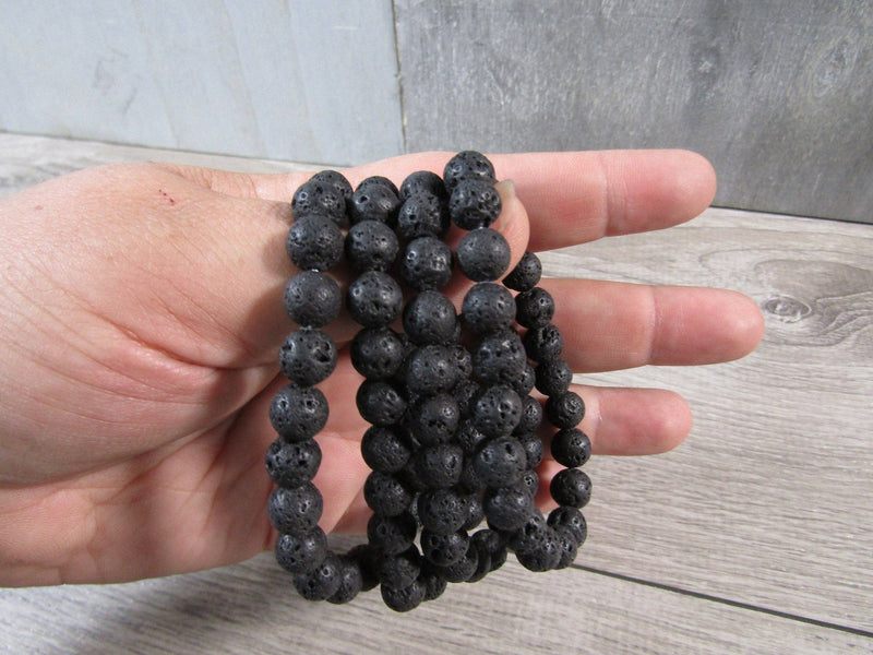 Lavastone 8mm Gemstone Round Beaded Bracelets | WILD FLIER GIFTS AND APPAREL