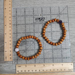 Assorted Gemstone with Wood Beads Bracelet Stretchy String: Assorted Symbols and Stones | WILD FLIER GIFTS AND APPAREL
