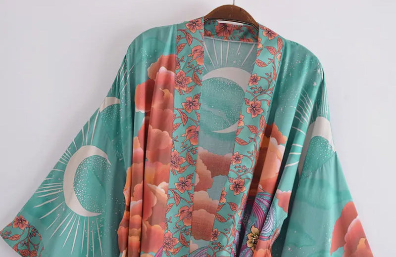Bohemian Moon Kimono - Small Size | WILD FLIER GIFTS AND APPAREL