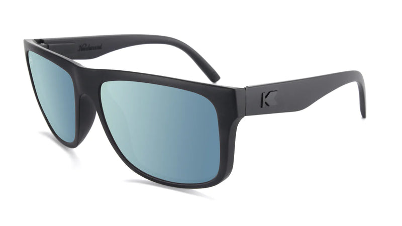 Knockaround Matte Black / Sky Blue Torrey Pines Unisex Polarized Sunglasses | WILD FLIER GIFTS AND APPAREL