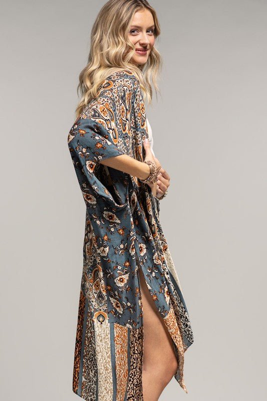 Artemis Vintage Inspired Paisley Kimono | WILD FLIER GIFTS AND APPAREL