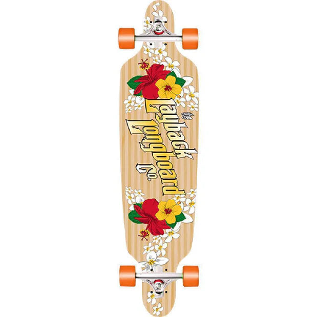 Layback Wahini Bamboo Drop Through Longboard Skateboard Complete - 9.5”x41” | WILD FLIER GIFTS AND APPAREL