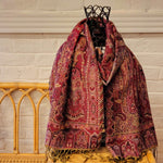 Red Big Paisley Pashmina Scarf Reversible Shawl Wraps | WILD FLIER GIFTS AND APPAREL