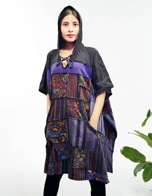 Unisex Patchwork Poncho (KT-1456): Free Size | WILD FLIER GIFTS AND APPAREL