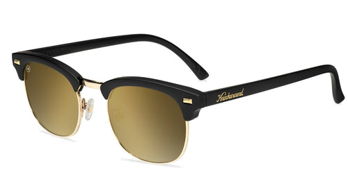 Knockaround Black Gold Brooklines Unisex Polarized Sunglasses | WILD FLIER GIFTS AND APPAREL