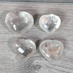 Clear Quartz Puffy Heart
