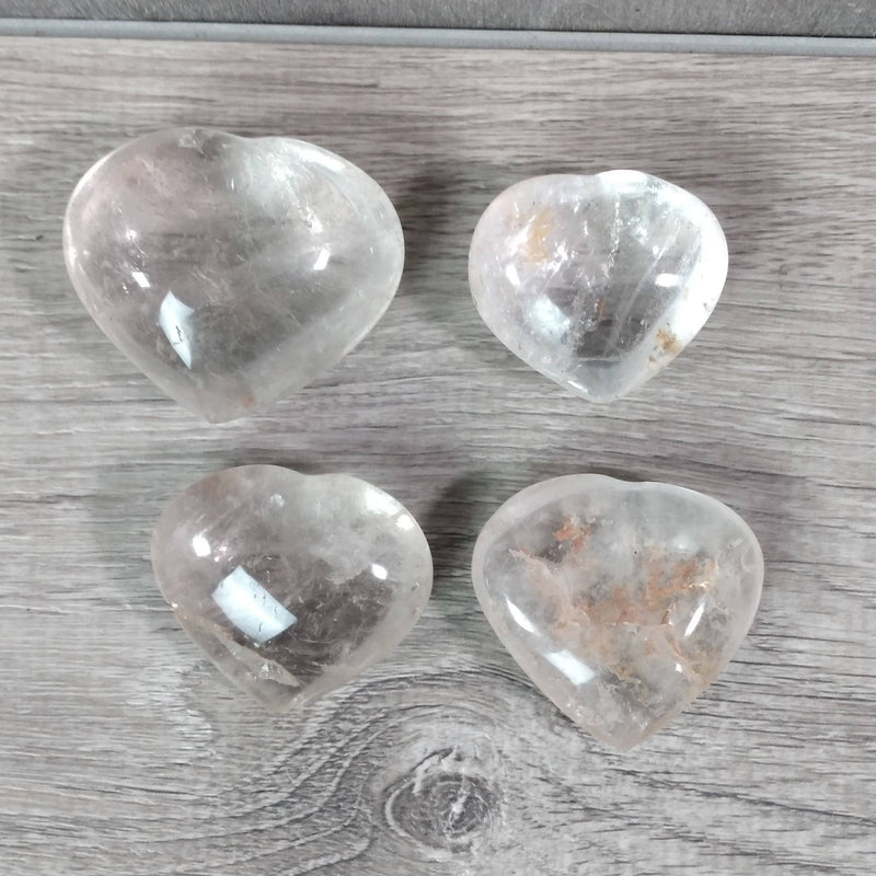 Clear Quartz Puffy Heart