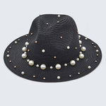 Beaded Fedora Hat: Black | WILD FLIER GIFTS AND APPAREL