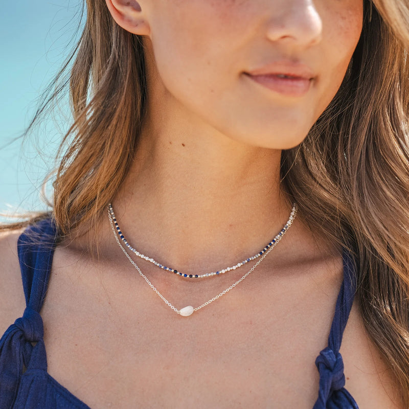 Lotus and Luna Moonstone Stone Of The Earth Necklace | WILD FLIER GIFTS AND APPAREL