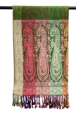 6 Pack Pashmina Paisley Section Rainbow Shawl Wraps Assorted | WILD FLIER GIFTS AND APPAREL