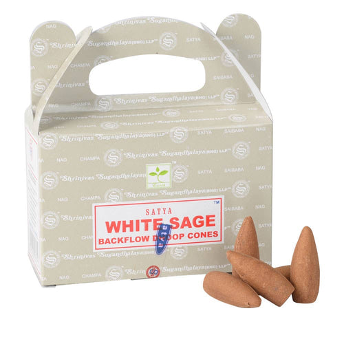Satya White Sage Backflow Incense Cones | WILD FLIER GIFTS AND APPAREL