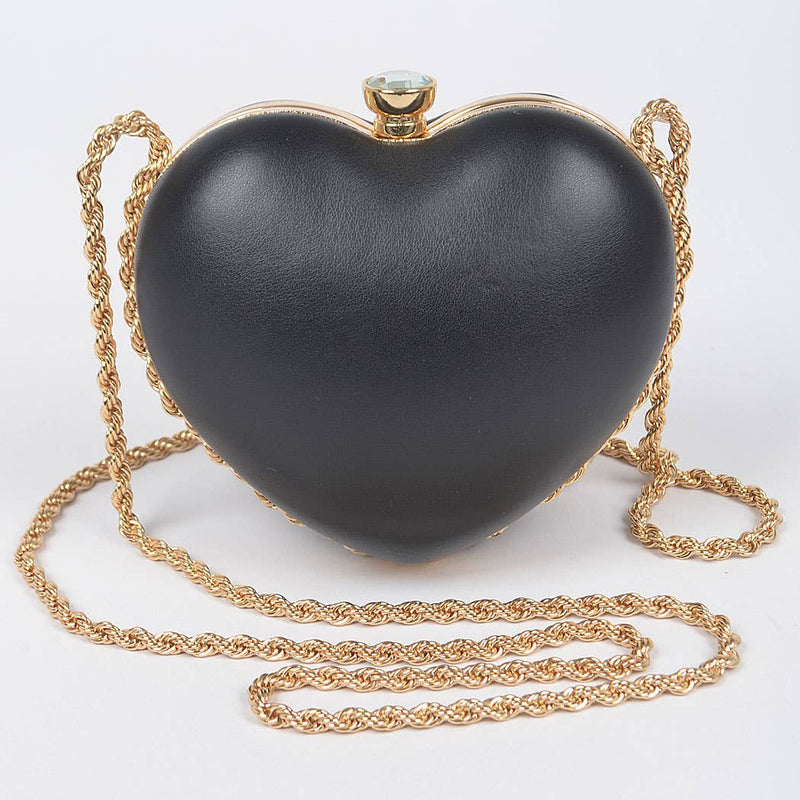 Heart Frame Chain Mini Crossbody Bag: Red | WILD FLIER GIFTS AND APPAREL