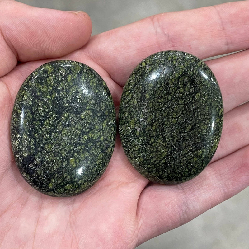 Gemstone Palm Stone 45mm: Moss Agate | WILD FLIER GIFTS AND APPAREL