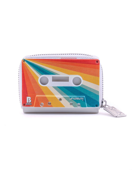 70299 Small Women Cute Wallet Retro 80 Cassette Tape Rainbow | WILD FLIER GIFTS AND APPAREL