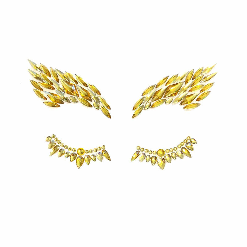 Golden Eye Crystal Face Jewels: Gold / O/S | WILD FLIER GIFTS AND APPAREL
