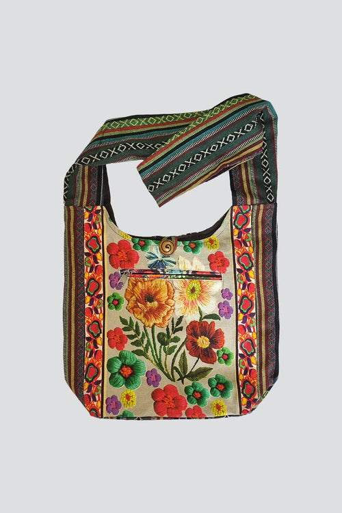 Flowers Print Hobo Bag (CODE-630): Free Size | WILD FLIER GIFTS AND APPAREL
