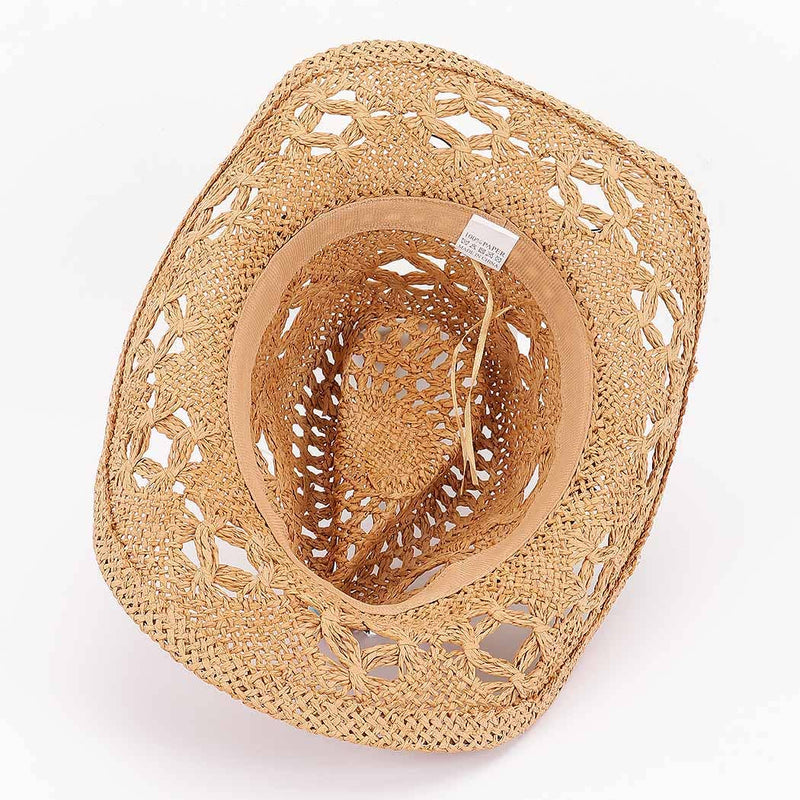 Faux Straw Cowboy Hat: KH | WILD FLIER GIFTS AND APPAREL