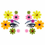 Carnival Of Delights Glitter Neon Face Sticker: MULTI / O/S | WILD FLIER GIFTS AND APPAREL