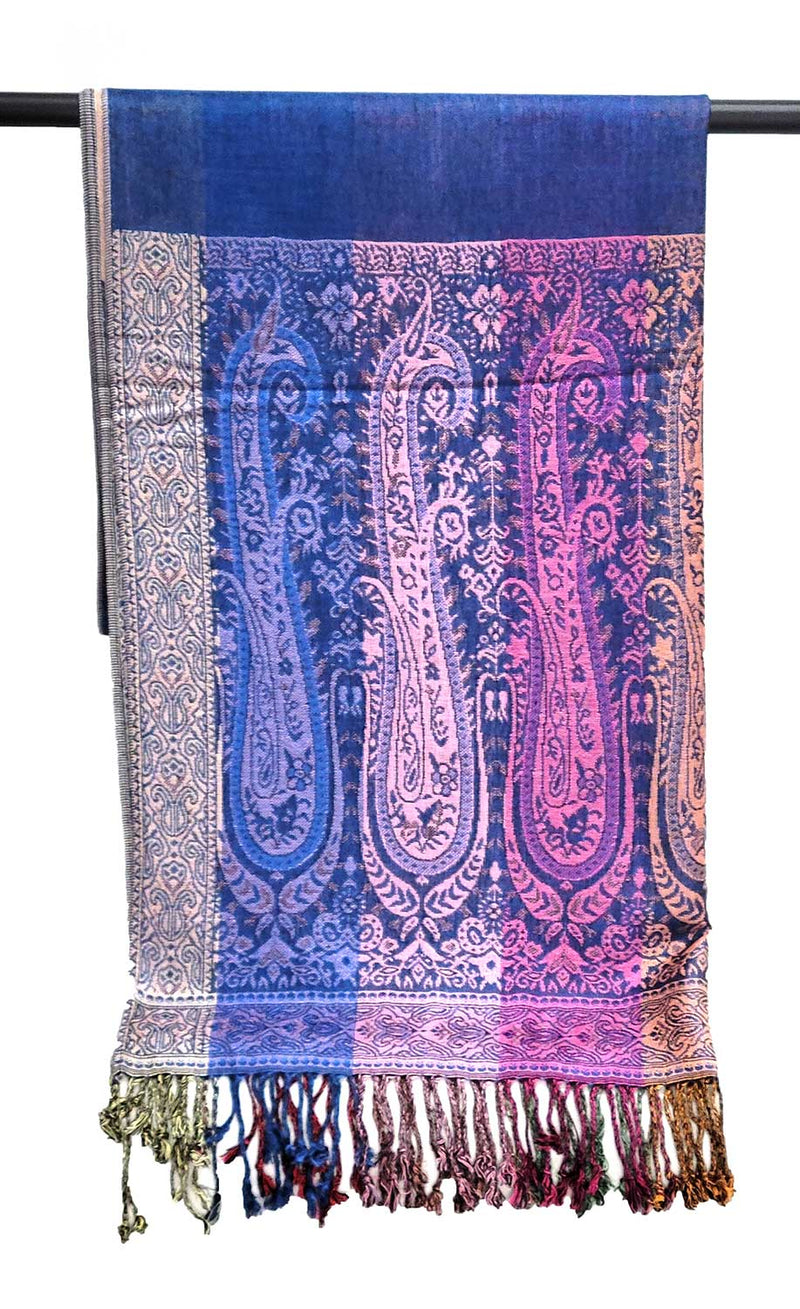6 Pack Pashmina Paisley Section Rainbow Shawl Wraps Assorted | WILD FLIER GIFTS AND APPAREL