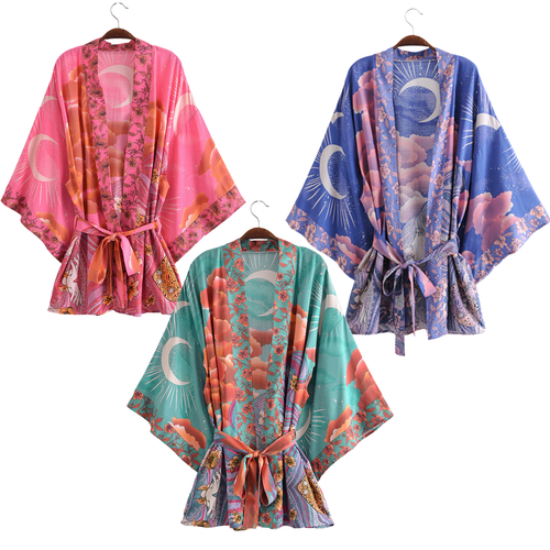 Bohemian Moon Kimono - Small Size | WILD FLIER GIFTS AND APPAREL