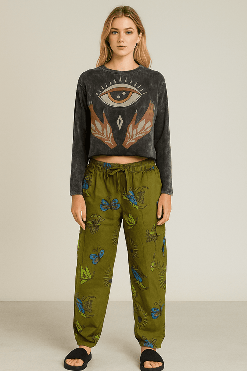 WOMENS CLOTHING-COTTON CROP TOP (TH-2032)   : 1S-1M-1L-1XL | WILD FLIER GIFTS AND APPAREL