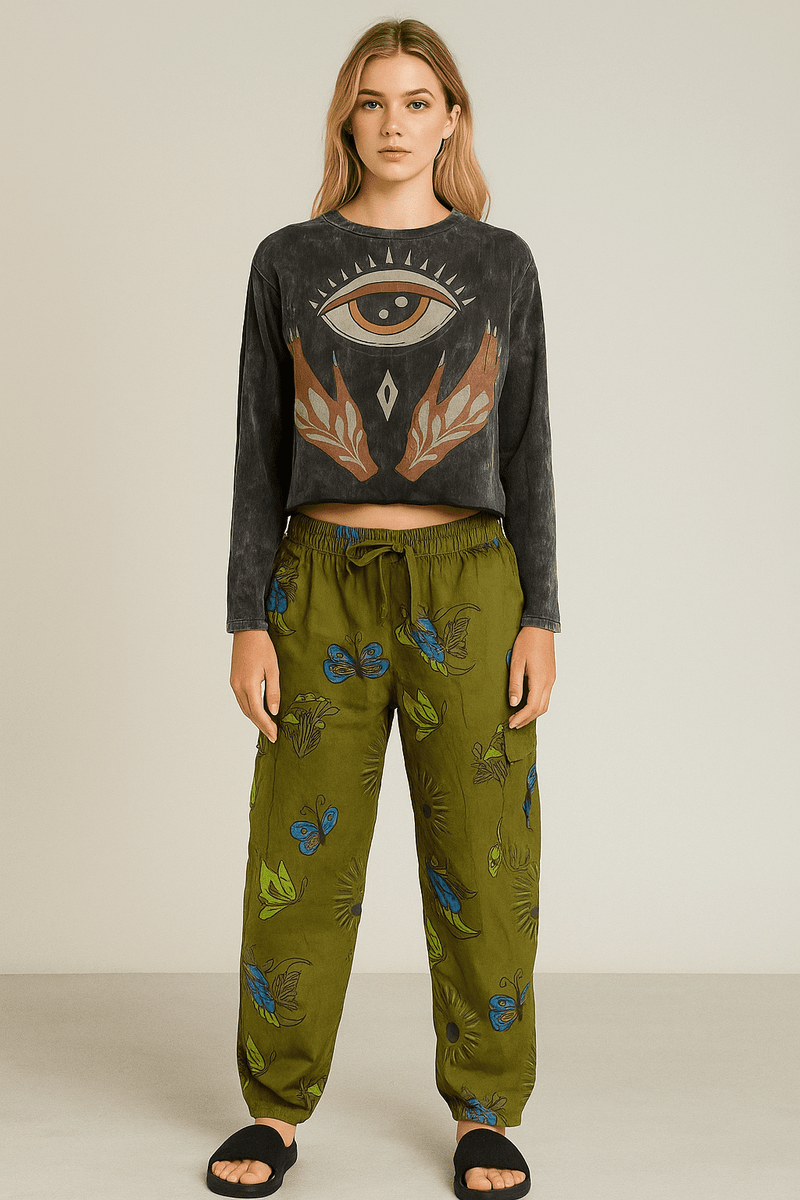WOMENS CLOTHING-COTTON CROP TOP (TH-2032)   : 1S-1M-1L-1XL | WILD FLIER GIFTS AND APPAREL