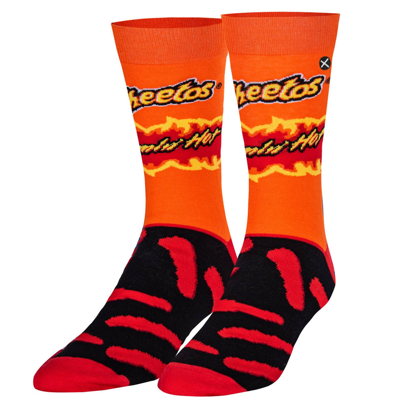 Odd Sox Flamin Hot Cheetos - Mens Crew Straight Socks - WILD FLIER GIFTS AND APPAREL