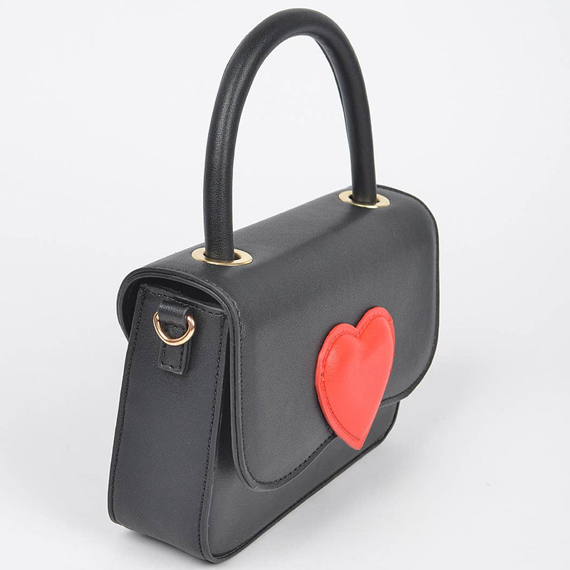 Enamel Top Handle Bag: Black | WILD FLIER GIFTS AND APPAREL