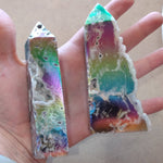 Angel Aura Druzy Sphalerite Obelisk Tower –  Crystal Decor: 3-4 oz | WILD FLIER GIFTS AND APPAREL