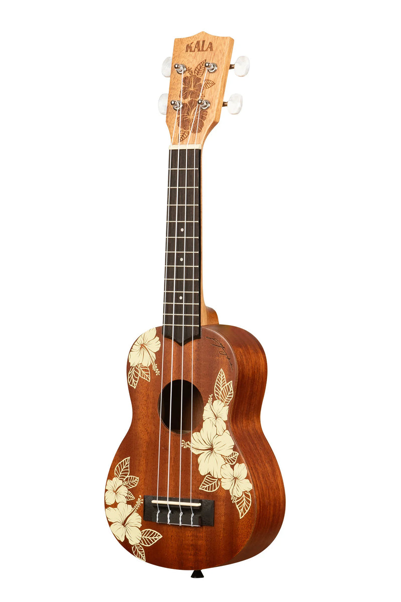 Kala Hibiscus Mahogany Soprano Ukulele