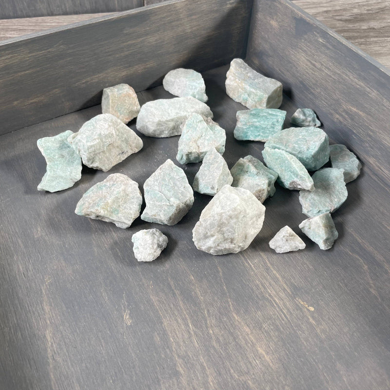 Amazonite Rough Stones Wholesale - 1 lb Bulk Bag | WILD FLIER GIFTS AND APPAREL