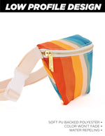 83864: Fanny Pack | Slim | Recycled RPET | Retro Rainbow | WILD FLIER GIFTS AND APPAREL