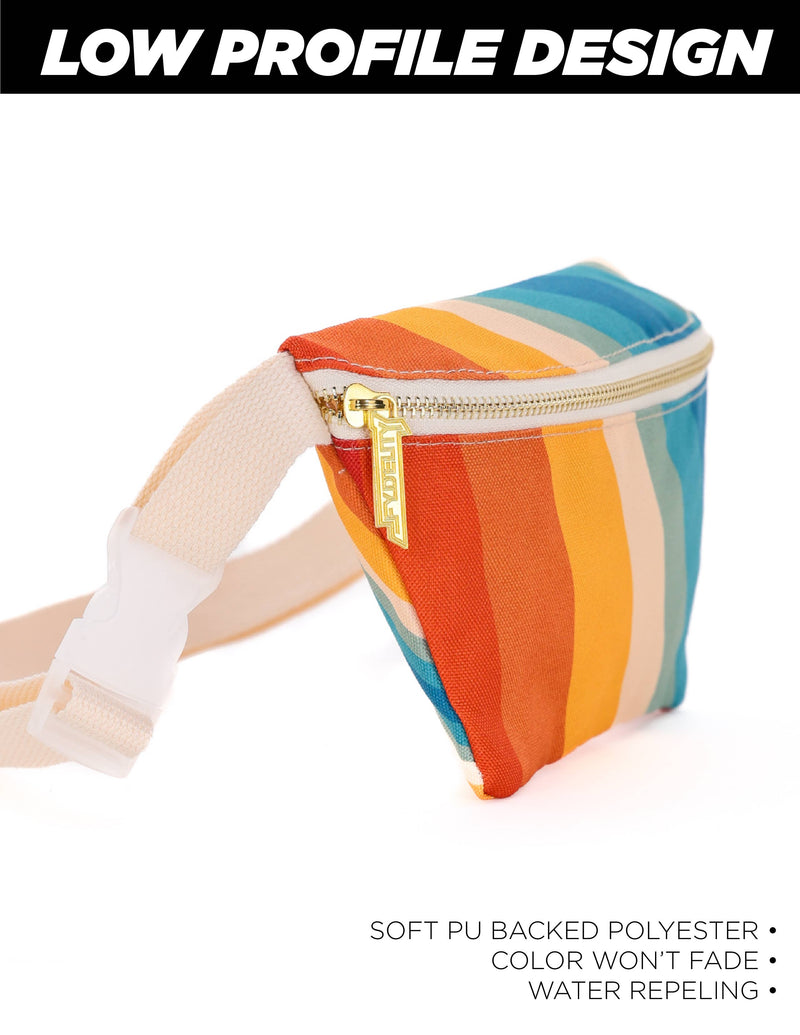 83864: Fanny Pack | Slim | Recycled RPET | Retro Rainbow | WILD FLIER GIFTS AND APPAREL