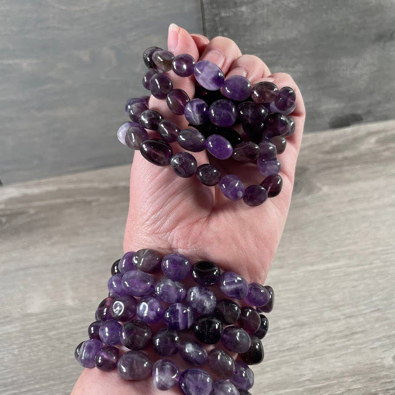 Amethyst Gemstone Nugget Bracelets