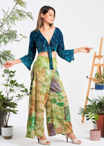 Multi-patch Wide-Leg Elastic Waist Pants (KT-1401): Assorted (Available Colors) / M/L | WILD FLIER GIFTS AND APPAREL