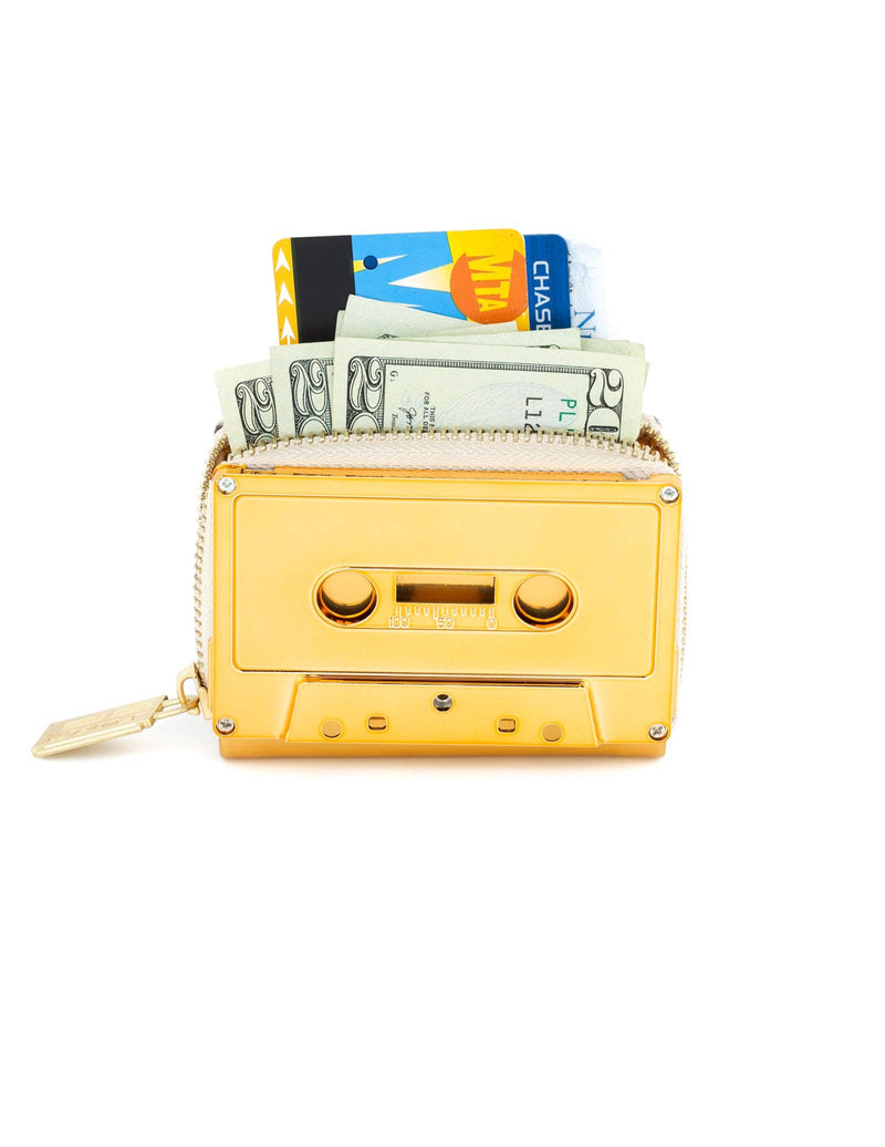 Fydelity Retro Cassette Wallet | Gold Chrome