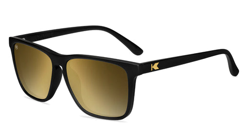 Knockaround Black Gold Fast Lanes Unisex Polarized Sunglasses | WILD FLIER GIFTS AND APPAREL