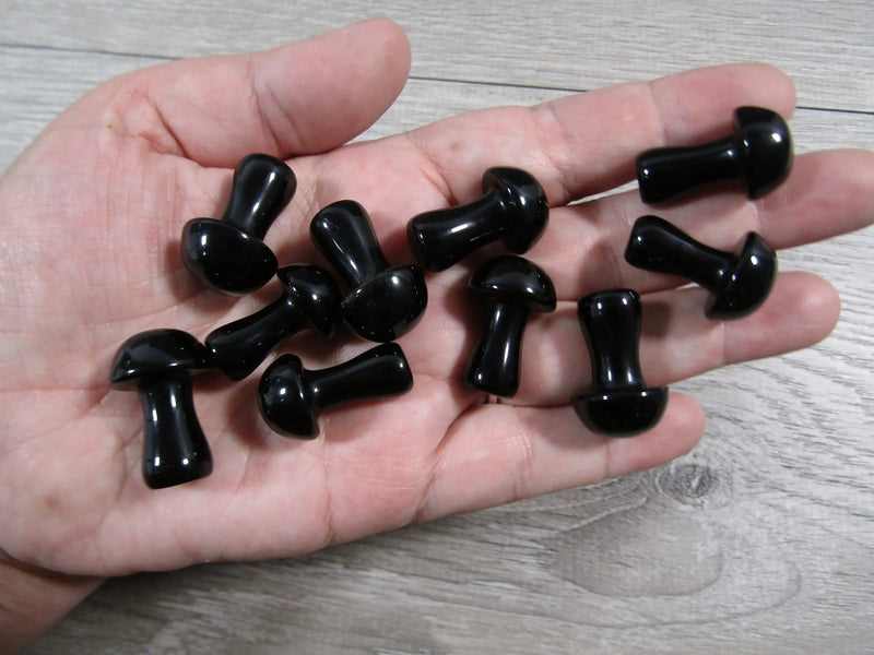 Small Gemstone Mushrooms for Crystal and Gift Shops : Obsidian | WILD FLIER GIFTS AND APPAREL