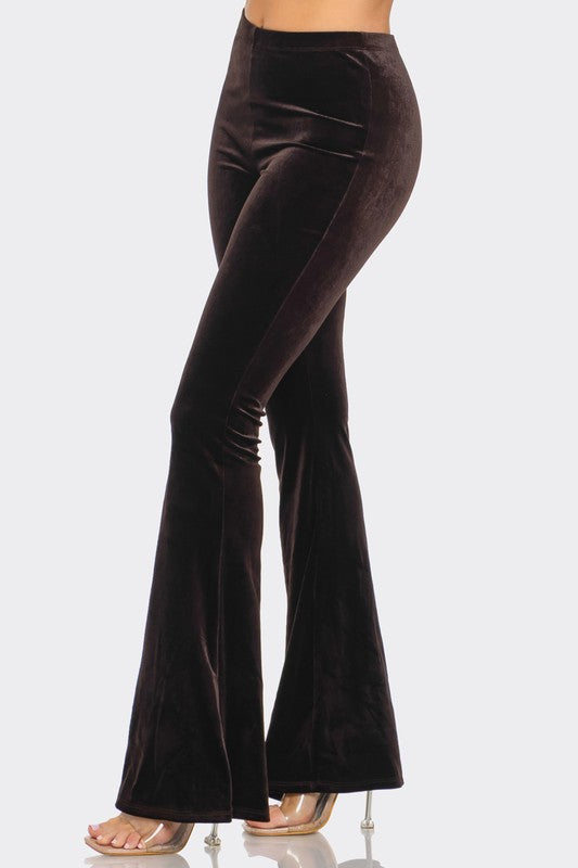 Velvet Long Flared Pants | WILD FLIER GIFTS AND APPAREL