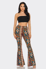 Boho Floral Printed Flared Pants | WILD FLIER GIFTS AND APPAREL