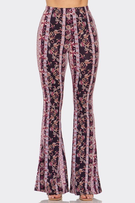 Purple Mosaic Flared Pant | WILD FLIER GIFTS AND APPAREL