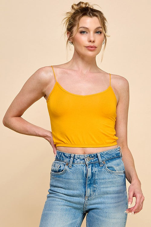 Waist Band Bungee Strap Cami Tops