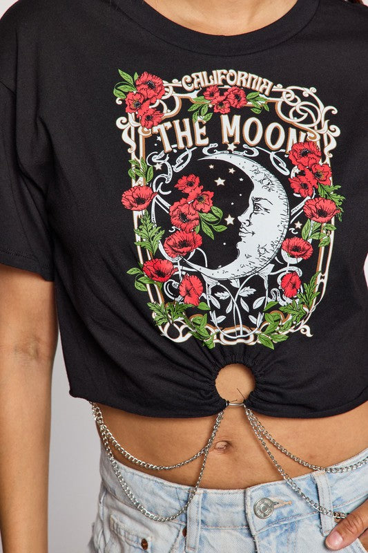 The Moon Chain Cropped Tee