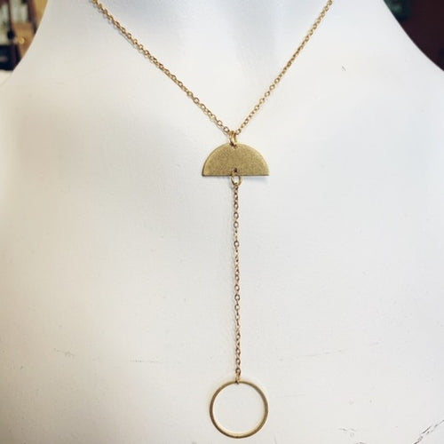 Dear Prudence Half Circle Raw Brass Necklace - WILD FLIER GIFTS AND APPAREL