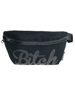 83024: Fanny Pack | Slim | WERDS Bitch Black & Black | WILD FLIER GIFTS AND APPAREL